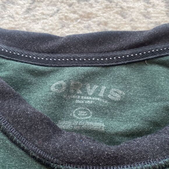 Orvis pullover sweatshirt army green with black sleeves size XL in EUC - Picture 2 of 7